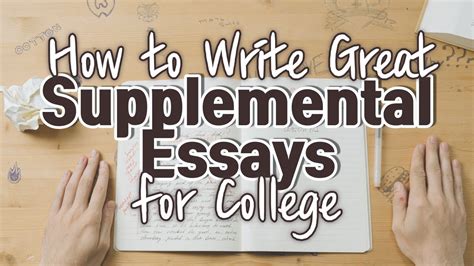 how to write good supplemental essays: exploring the depths of your soul